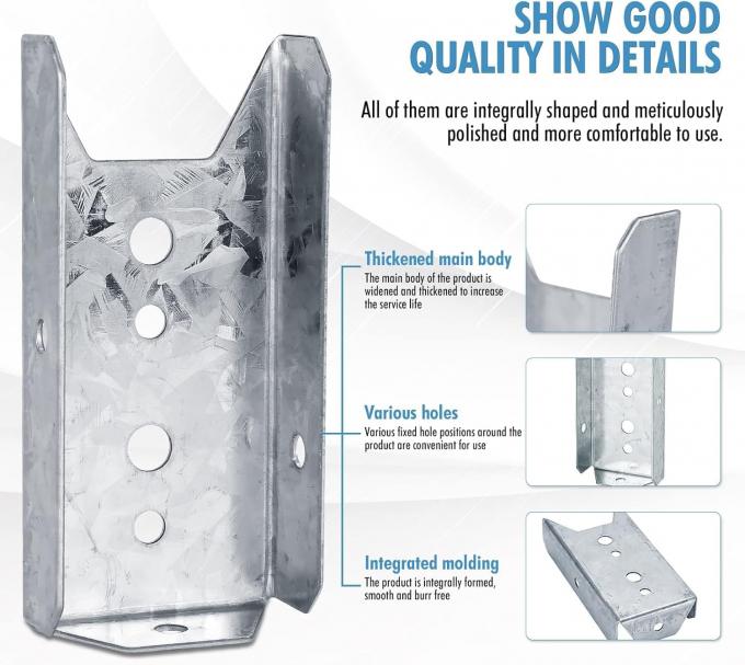2x4 কাঠের কার্বন ইস্পাত মেরামত কিট জন্য বেড়া brackets সঙ্গে গার্ডেন জন্য ডেক রেলিং সংযোগকারী 2