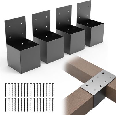 আউটডোর প্যাটিও বিল্ডিং উপকরণ 3 ওয়ে পারগোলার কোণার ব্র্যাকেট মেটাল পারগোলার ব্র্যাকেট কিট