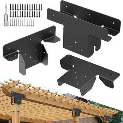 ভারী দায়িত্ব Pergola Brackets নিয়মিত Pergola Brackets 4x4 বেড়া পোস্ট Brackets জন্য মেটাল পোস্ট কাঠের