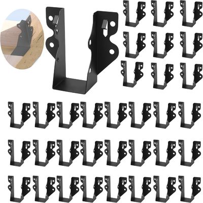 2x4 জোস্ট হ্যাঙ্গারস রাফ্টারের জন্য হারিকেন টাই টাই ব্র্যাকেটস কালো পাউডার লেপ জোস্ট ব্র্যাকেটস সিলিং জোস্টস এবং মেঝে ডেকের জন্য